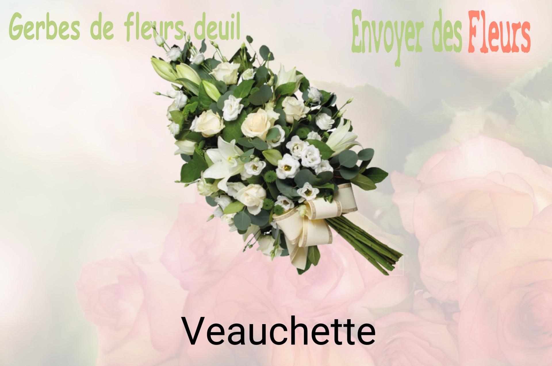 Gerbe de fleurs de deuil livrée à Veauchette